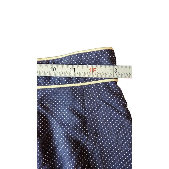Vintage Moda International Trouser Pant Women's Size 6 Navy Wide-Leg Polka Dot - Picture 7 of 9